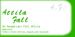 attila fall business card